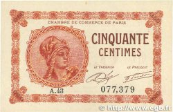50 Centimes FRANCE Regionalismus und verschiedenen Paris 1920 JP.097.10 ST