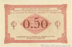 50 Centimes FRANCE regionalism and various Paris 1920 JP.097.10 UNC