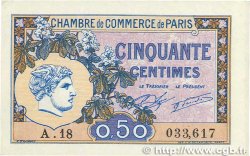 50 Centimes FRANCE Regionalismus und verschiedenen Paris 1920 JP.097.31 fVZ