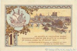 1 Franc FRANCE Regionalismus und verschiedenen Paris 1920 JP.097.36 VZ