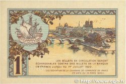 1 Franc FRANCE Regionalismus und verschiedenen Paris 1920 JP.097.36 fST