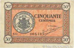 50 Centimes FRANCE regionalismo y varios Péronne 1920 JP.099.01 BC