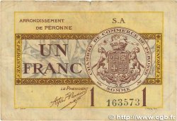 1 Franc FRANCE regionalismo e varie Péronne 1920 JP.099.02 MB