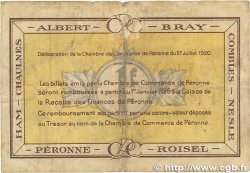 1 Franc FRANCE regionalismo y varios Péronne 1920 JP.099.02 BC