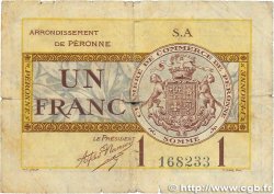 1 Franc FRANCE regionalismo e varie Péronne 1920 JP.099.02