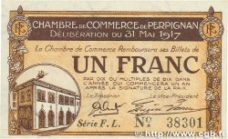 1 Franc FRANCE regionalism and miscellaneous Perpignan 1917 JP.100.23 VF+