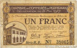 1 Franc FRANCE regionalism and miscellaneous Perpignan 1917 JP.100.23 G