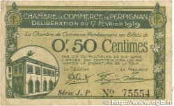 50 Centimes FRANCE regionalismo e varie Perpignan 1919 JP.100.25 MB