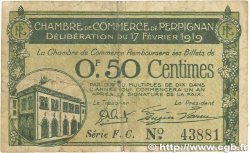 50 Centimes FRANCE regionalism and miscellaneous Perpignan 1919 JP.100.25 G