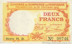 2 Francs FRANCE Regionalismus und verschiedenen Perpignan 1919 JP.100.30 SS