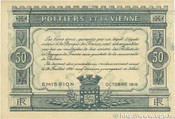 50 Centimes FRANCE regionalism and various Poitiers 1915 JP.101.01 VF+