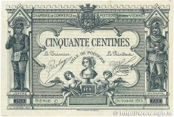 50 Centimes Spécimen FRANCE regionalismo y varios Poitiers 1915 JP.101.02 MBC+