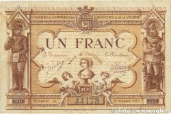 1 Franc FRANCE Regionalismus und verschiedenen Poitiers 1915 JP.101.06 S