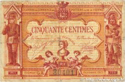 50 Centimes FRANCE regionalismo e varie Poitiers 1917 JP.101.08 MB