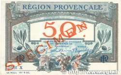 50 Centimes Spécimen FRANCE regionalismo e varie Alais, Arles, Avignon, Gap, Marseille, Nîmes, Toulon 1918 JP.102.02 q.FDC