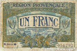 1 Franc FRANCE regionalismo e varie Alais, Arles, Avignon, Gap, Marseille, Nîmes, Toulon 1918 JP.102.12 MB