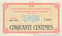 50 Centimes FRANCE Regionalismus und verschiedenen Puy-De-Dôme 1918 JP.103.03 fVZ