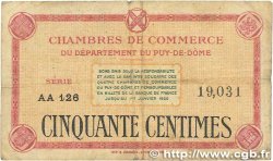 50 Centimes FRANCE regionalism and various Puy-De-Dôme 1918 JP.103.03 VG