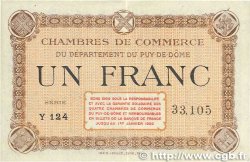 1 Franc FRANCE regionalism and various Puy-De-Dôme 1918 JP.103.06 VF+