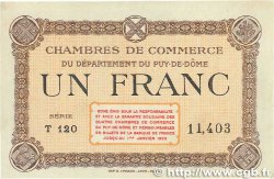 1 Franc FRANCE regionalism and various Puy-De-Dôme 1918 JP.103.06 XF