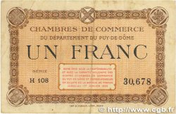1 Franc FRANCE regionalism and various Puy-De-Dôme 1918 JP.103.20