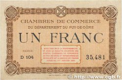 1 Franc FRANCE Regionalismus und verschiedenen Puy-De-Dôme 1918 JP.103.20 SS