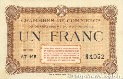1 Franc FRANCE regionalism and various Puy-De-Dôme 1918 JP.103.21 VF+