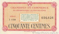 50 Centimes FRANCE Regionalismus und verschiedenen Puy-De-Dôme 1918 JP.103.22 VZ