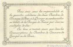 2 Francs FRANCE Regionalismus und verschiedenen Quimper et Brest 1918 JP.104.12 fVZ