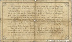 50 Centimes FRANCE regionalism and various Rennes et Saint-Malo 1915 JP.105.01 G