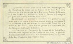 50 Centimes FRANCE Regionalismus und verschiedenen Rennes et Saint-Malo 1915 JP.105.06 VZ