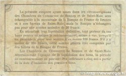 1 Franc FRANCE regionalism and miscellaneous Rennes et Saint-Malo 1915 JP.105.15 F