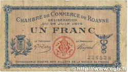 1 Franc FRANCE regionalismo y varios Roanne 1915 JP.106.02 RC