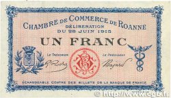 1 Franc Spécimen FRANCE régionalisme et divers Roanne 1915 JP.106.04 SPL