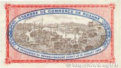 1 Franc FRANCE regionalism and miscellaneous Roanne 1917 JP.106.17 VF