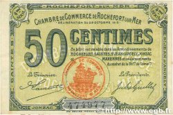 50 Centimes FRANCE regionalism and various Rochefort-Sur-Mer 1915 JP.107.15 VF