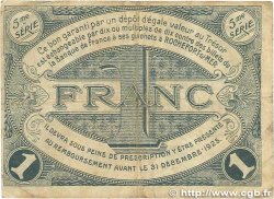1 Franc FRANCE regionalism and various Rochefort-Sur-Mer 1920 JP.107.19 G