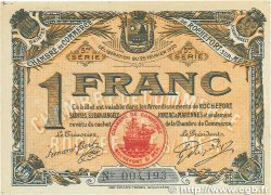 1 Franc FRANCE regionalismo y varios Rochefort-Sur-Mer 1920 JP.107.19 MBC+