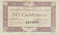 50 Centimes FRANCE regionalism and various Rodez et Millau 1915 JP.108.01