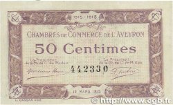 50 Centimes FRANCE regionalism and miscellaneous Rodez et Millau 1915 JP.108.01