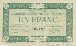 1 Franc  FRANCE regionalism and miscellaneous Rodez et Millau 1915 JP.108.05