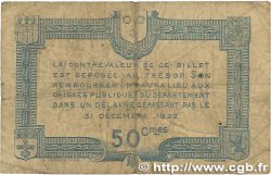 50 Centimes FRANCE regionalism and miscellaneous Rodez et Millau 1917 JP.108.11 G