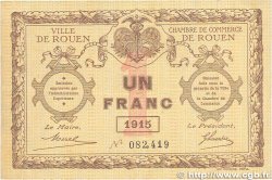 1 Franc FRANCE regionalismo y varios Rouen 1915 JP.110.10 BC