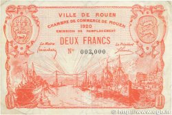 2 Francs FRANCE regionalismo e varie Rouen 1920 JP.110.52 BB