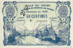 50 Centimes FRANCE regionalism and miscellaneous Rouen 1920 JP.110.53 VF