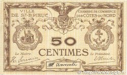 50 Centimes Annulé FRANCE régionalisme et divers Saint-Brieuc 1918 JP.111.05 TTB+