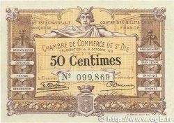 50 Centimes FRANCE Regionalismus und verschiedenen Saint-Die 1915 JP.112.01 fVZ