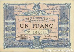 1 Franc FRANCE regionalism and various Saint-Die 1916 JP.112.08 VF