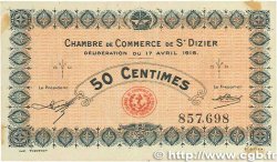 50 Centimes FRANCE regionalism and various Saint-Dizier 1916 JP.113.11 VF