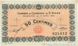 50 Centimes FRANCE regionalism and miscellaneous Saint-Dizier 1916 JP.113.11 VF